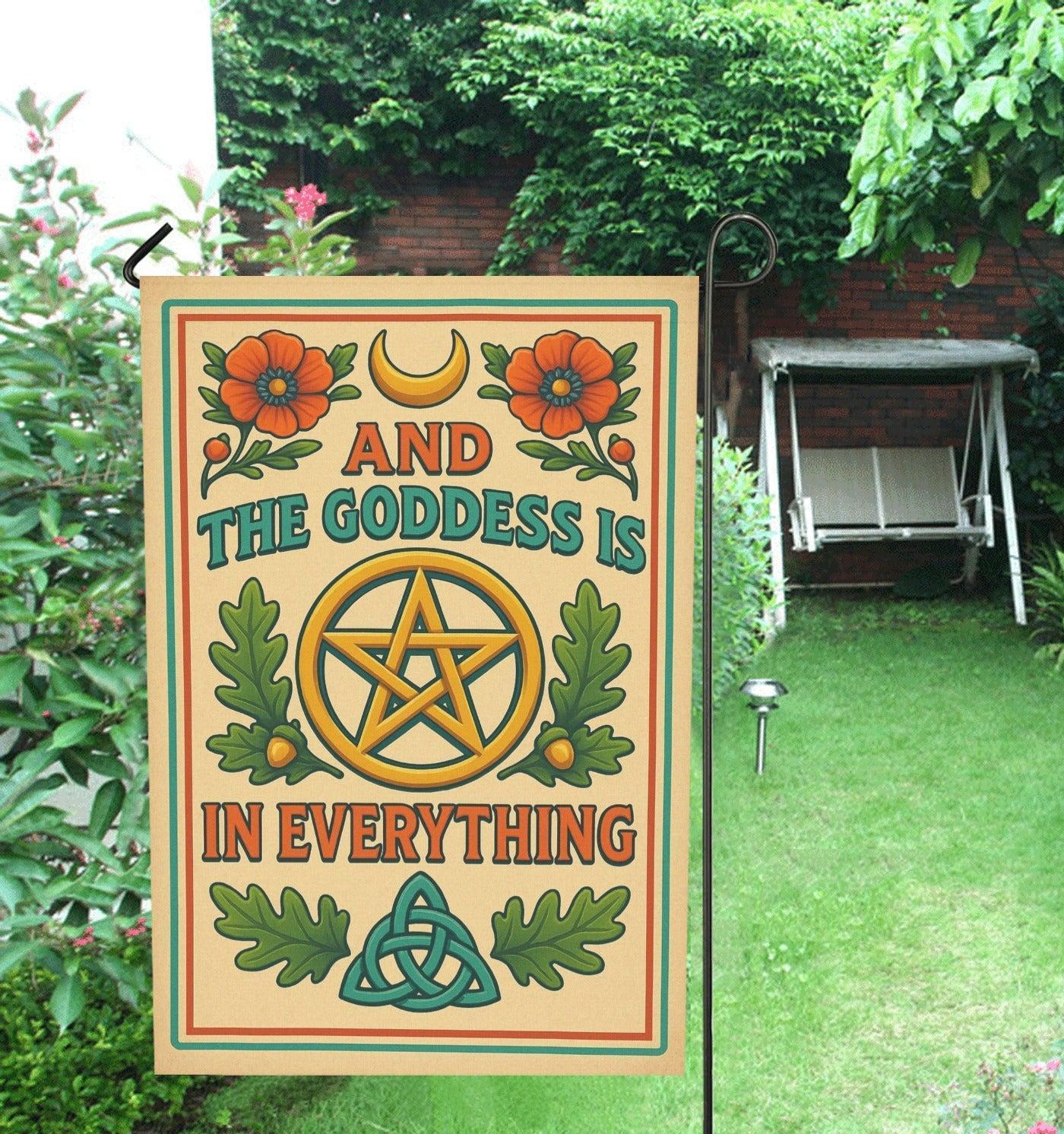 Wicca Goddess Garden Flag & Pagan House Flag - Magical Yard Decor-MoonChildWorld
