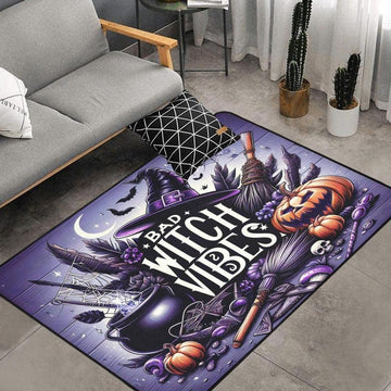 Bad Witch Vibes Area Rug Gothic Carpet for Halloween-MoonChildWorld