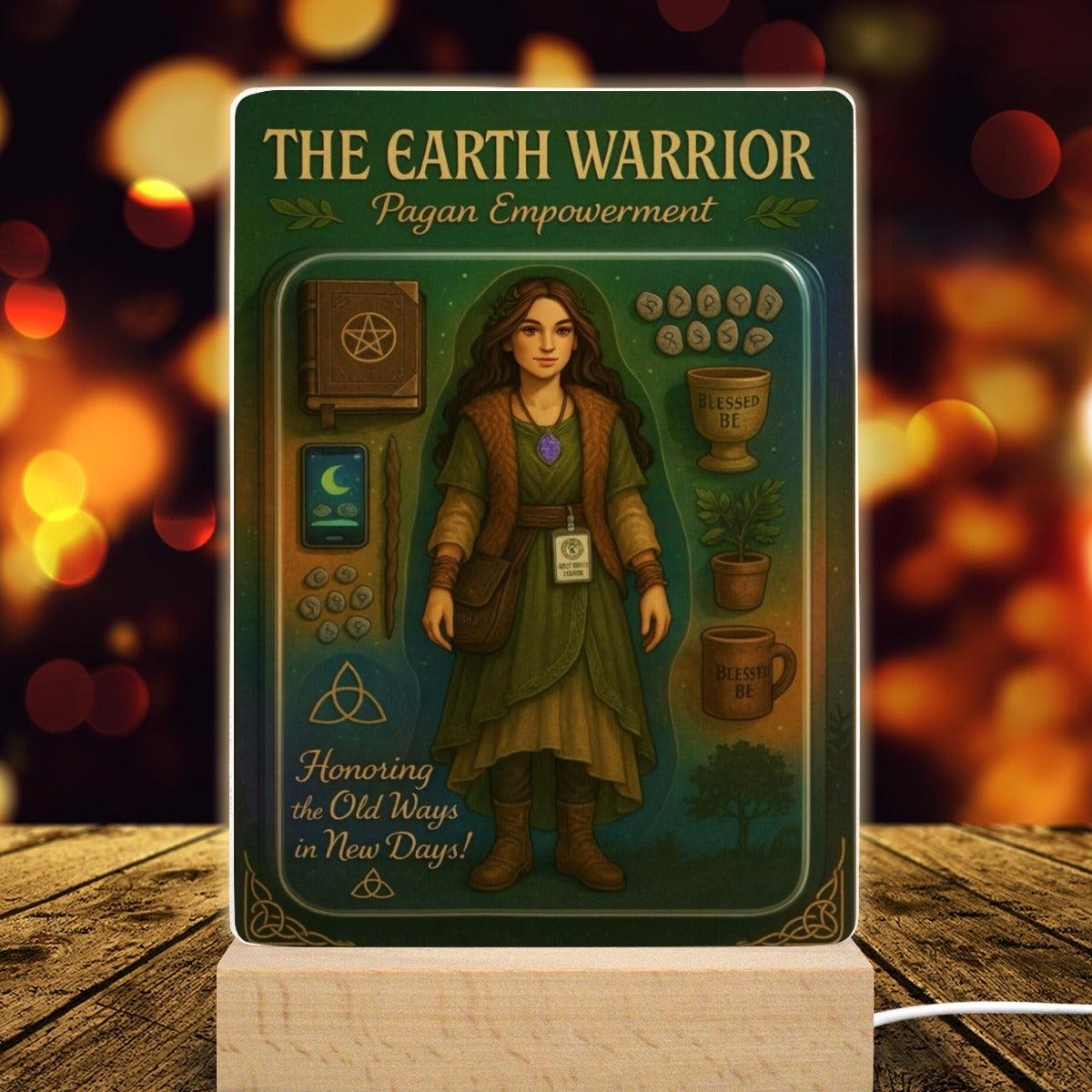 Earth Warrior Pagan Acrylic Photo Panel Witch Home Decor-MoonChildWorld