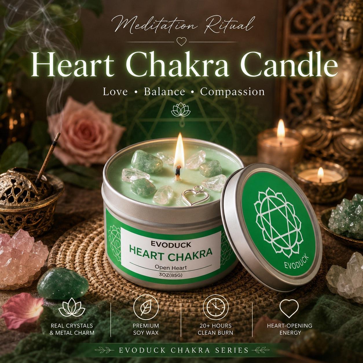 7 Chakra Candles Set Eco-Friendly Soy Wax for Meditation Rituals