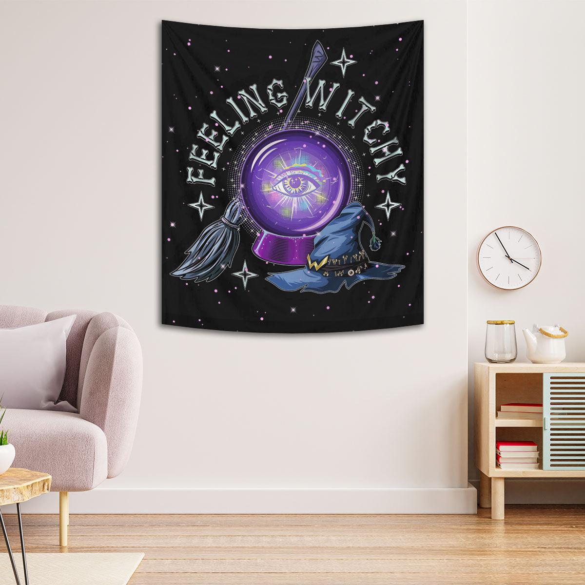 Feeling Witchy Tapestry Occult Wall Hanging-MoonChildWorld