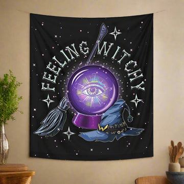 Feeling Witchy Tapestry Occult Wall Hanging-MoonChildWorld