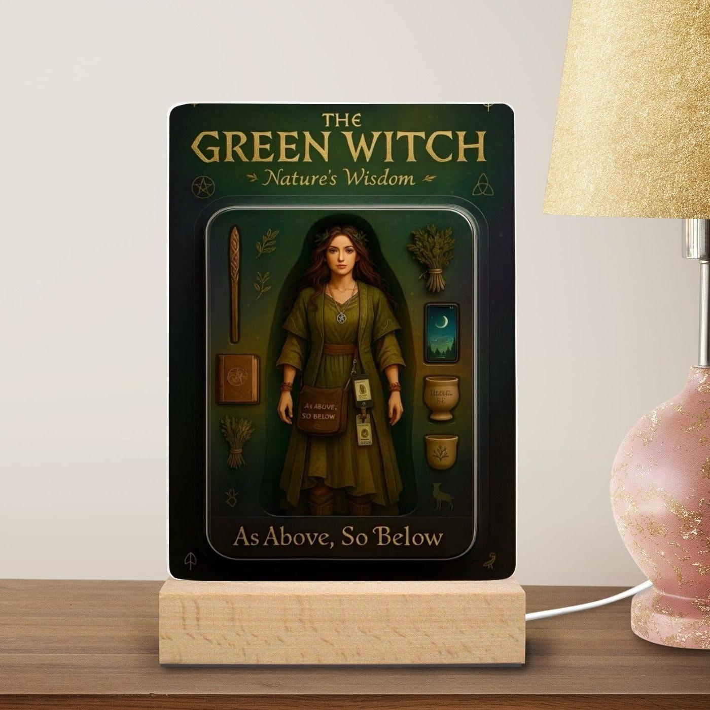 The Green Witch Acrylic Photo Panel Witch Home Decor-MoonChildWorld