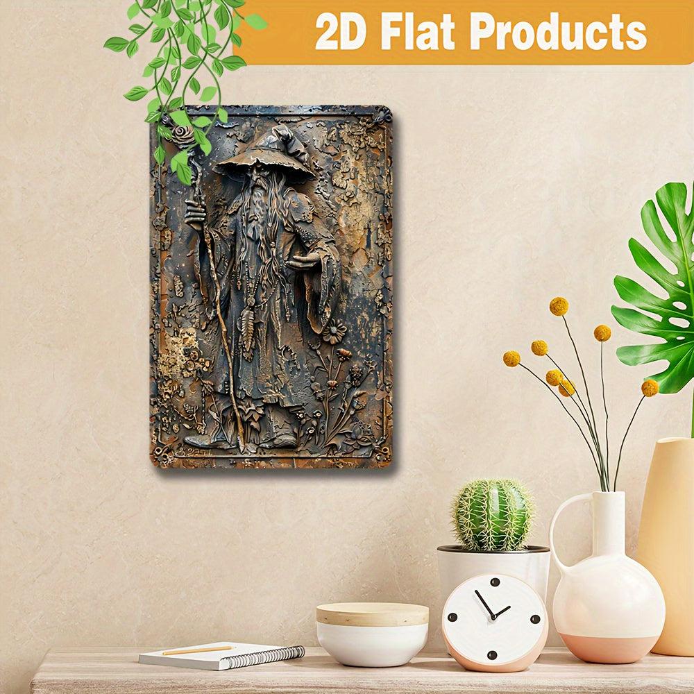 Wizard Wall Art Male Witch Metal Sign Witchcraft Wall Decor-MoonChildWorld