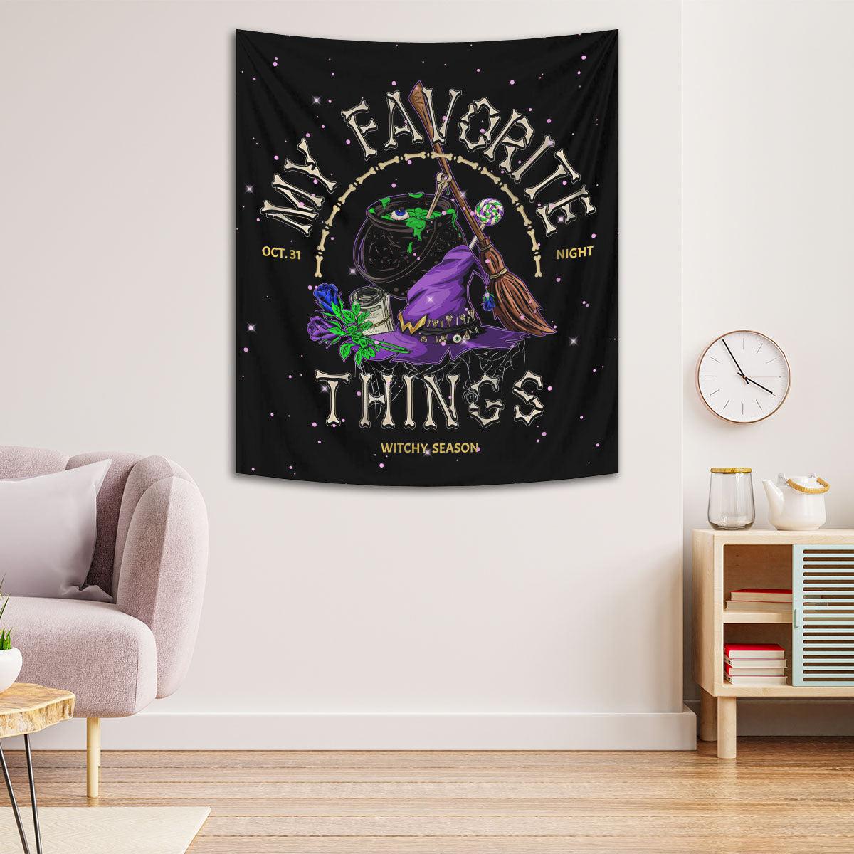 Halloween Tapestry Witchy Wall Hanging-MoonChildWorld