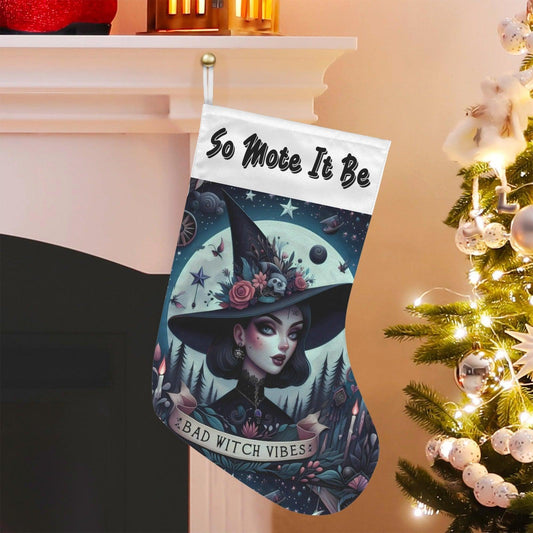 Halloween Gothic Witch Christmas Stocking for Yule Decorations