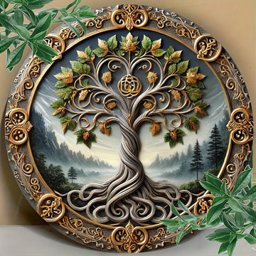 Celtic Tree of life Wall Sign Pagan Metal Sign Spiritual Decor-MoonChildWorld