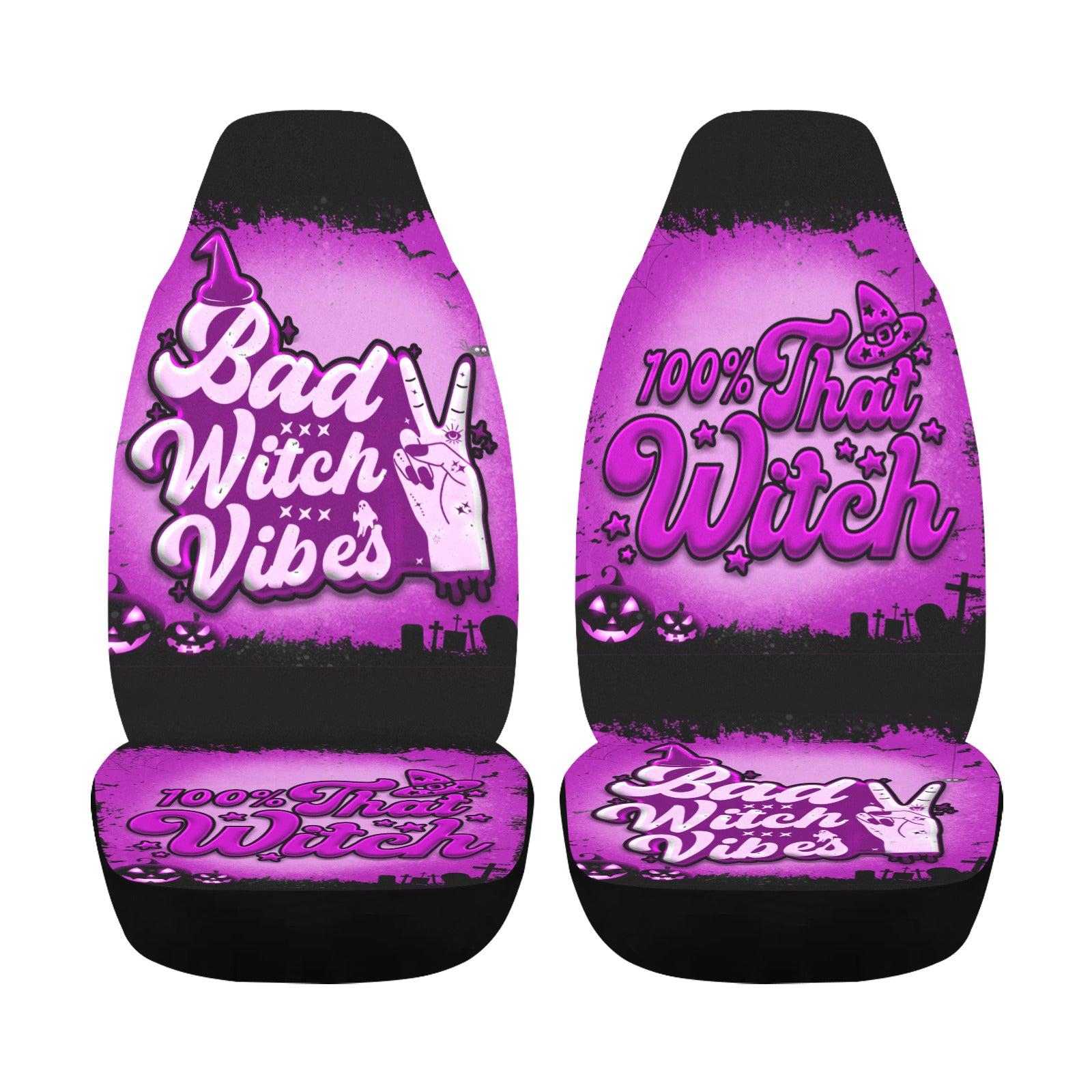 Bad Witch Vibes Halloween Car Seat Covers-MoonChildWorld