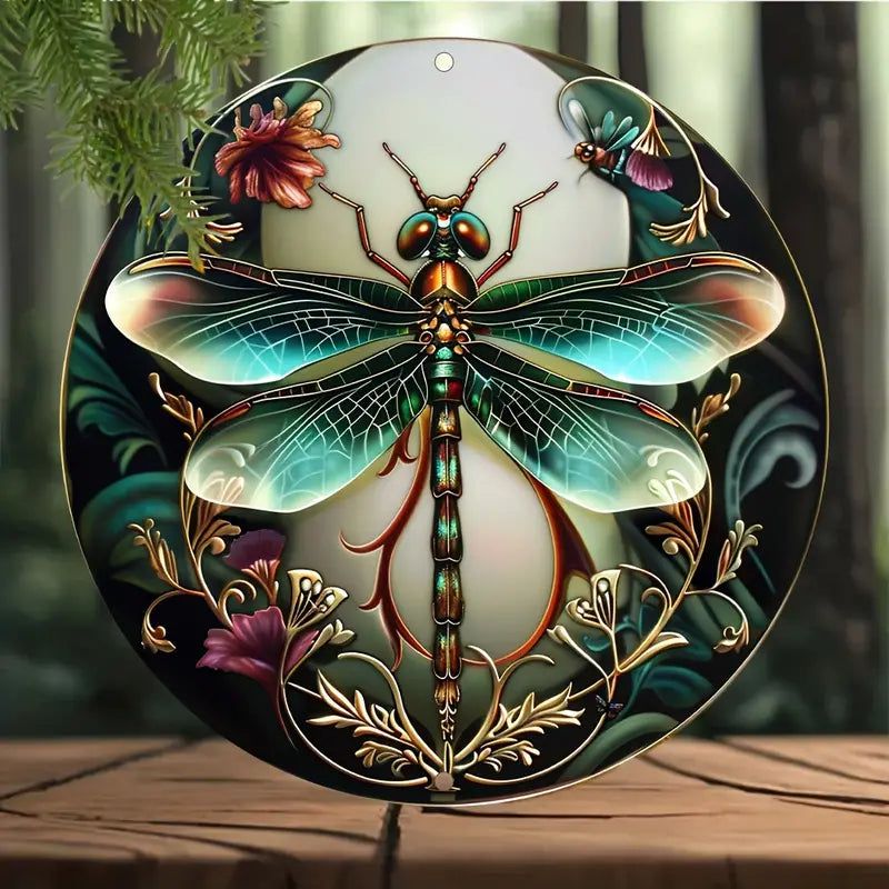 Dragonfly Metal Sign Witchy Home Decor-MoonChildWorld