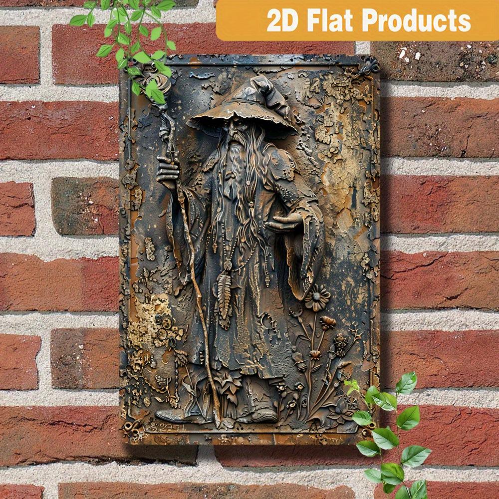 Wizard Wall Art Male Witch Metal Sign Witchcraft Wall Decor-MoonChildWorld