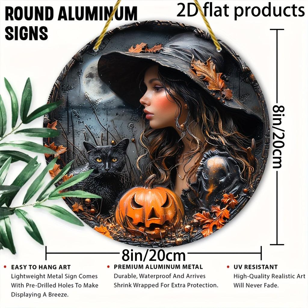 Witch Halloween Metal Sign Spooky Decor-MoonChildWorld