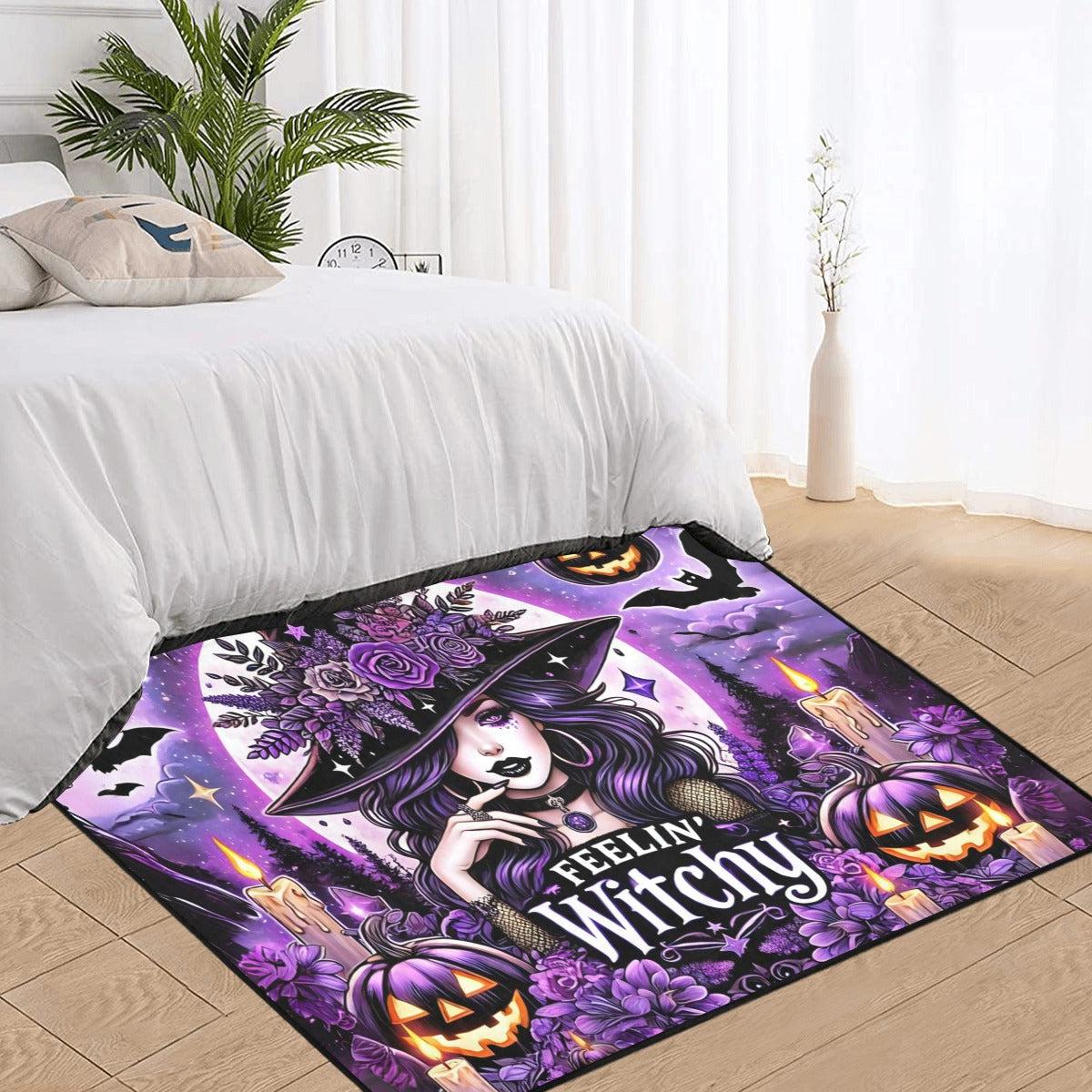 Feeling Witchy Area Rug Gothic Witch Carpet for Halloween-MoonChildWorld