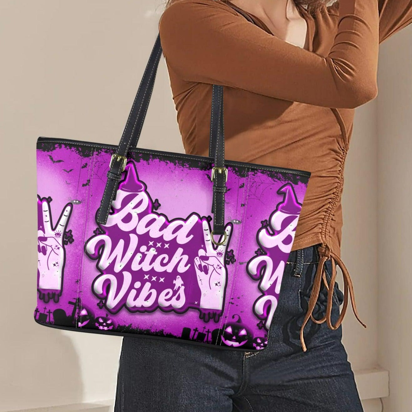 Bad Witch Vibes Tote Bag-MoonChildWorld