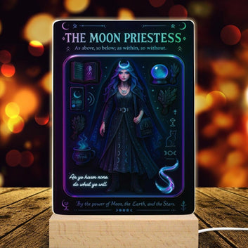 The Moon's Priestess Acrylic Photo Panel Witch Home Decor