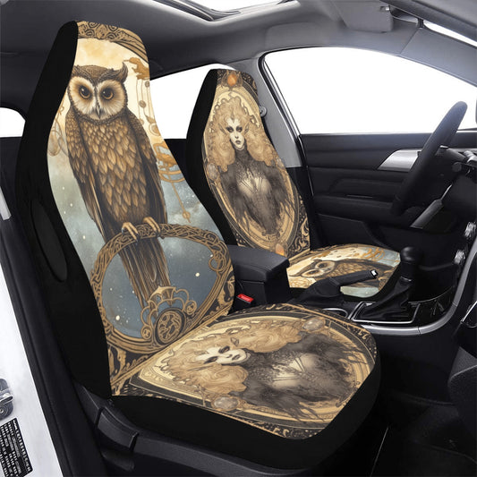 Mystic Owl and Gothic Witch Car Seat Covers