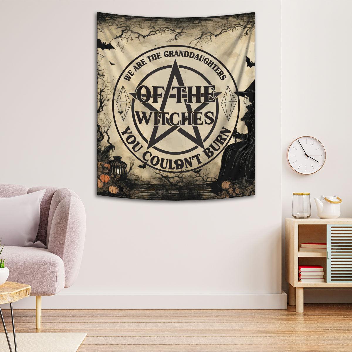 Witch Pentacle Tapestry Gothic Halloween Wall Hanging-MoonChildWorld