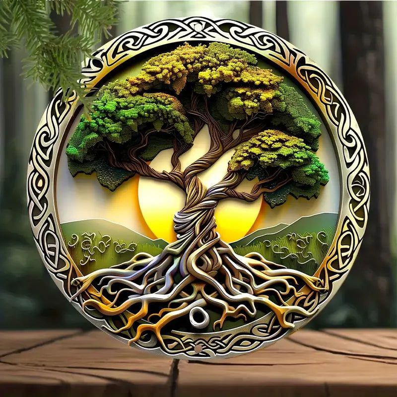 Tree of life Metal Sign Pagan Home Decor-MoonChildWorld