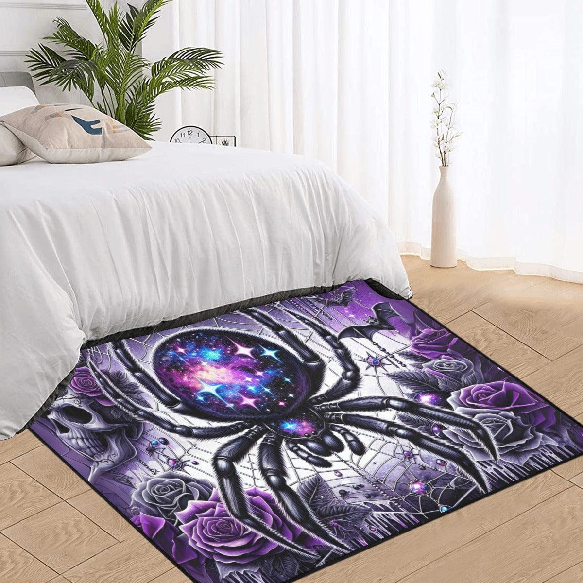 Gothic Spider Area Rug Halloween Spider Carpet-MoonChildWorld