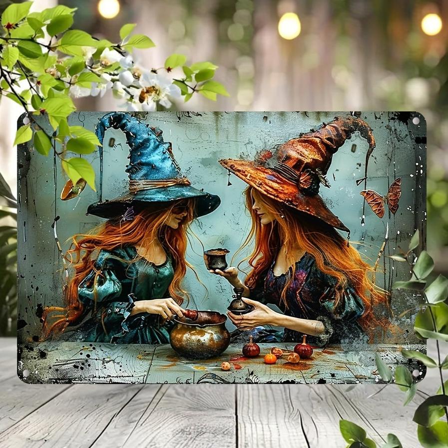 Enchanted Witches Decorative Sign Mystic Witch Wall Art-MoonChildWorld