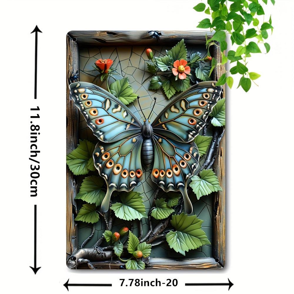 Vintage Butterfly Wall Art Lunar Moth Metal Sign-MoonChildWorld