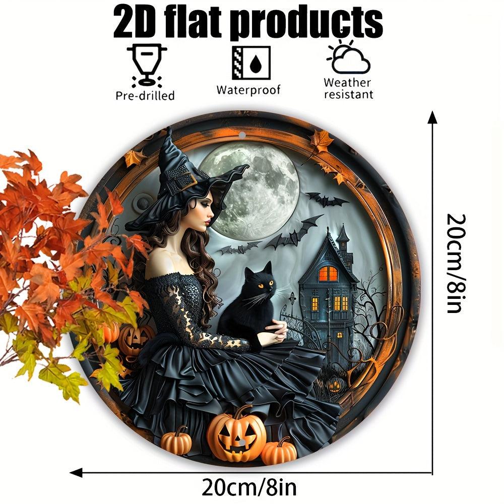 Halloween Gothic Witch Metal Sign Spooky Home Decor Gothic Metal Wall Art-MoonChildWorld