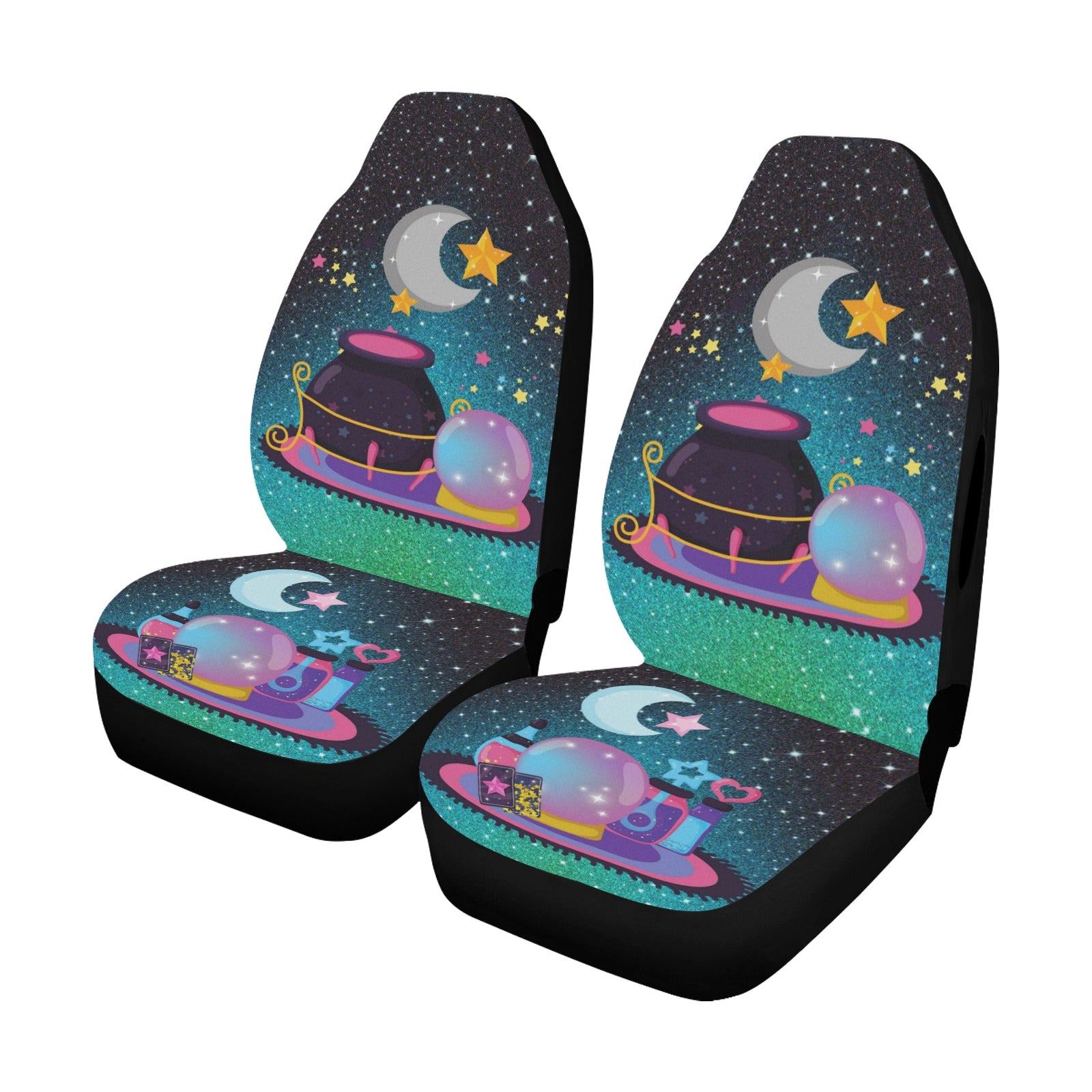 Crystal Ball Cauldron Witch Car Seat Cover-MoonChildWorld