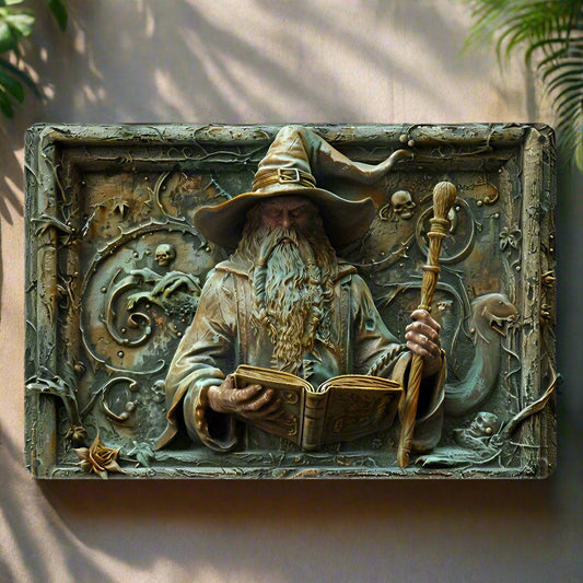 Wizard Wall Art Male Witch Metal Sign Witchcraft Wall Decor