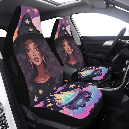 Magic Cauldron Cosmic Witch Car Seat Cover