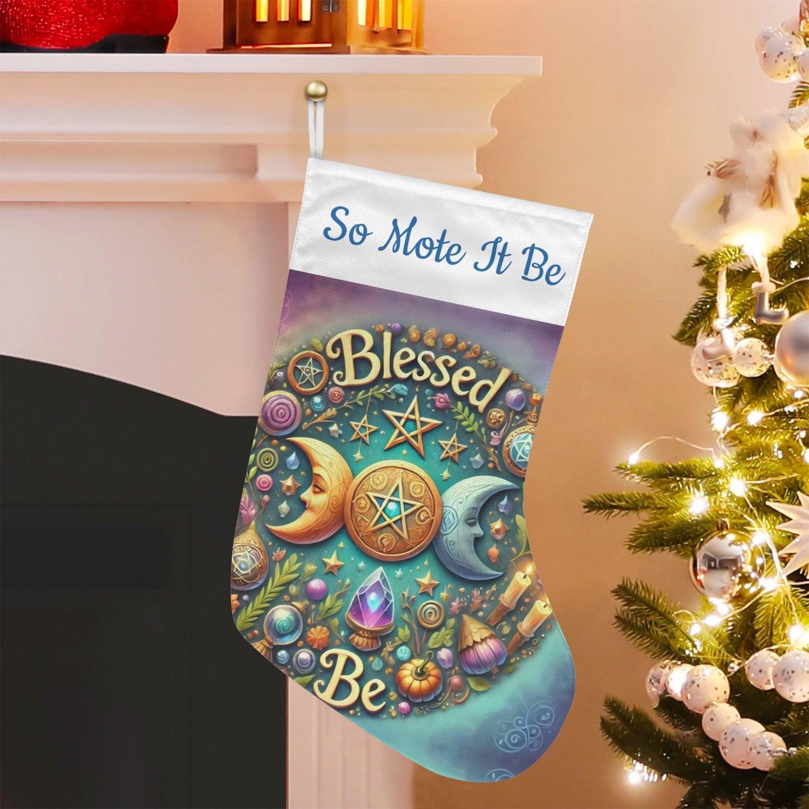 Witchcraft Triple Moon Wicca Christmas Stocking for Yule Decorations-MoonChildWorld