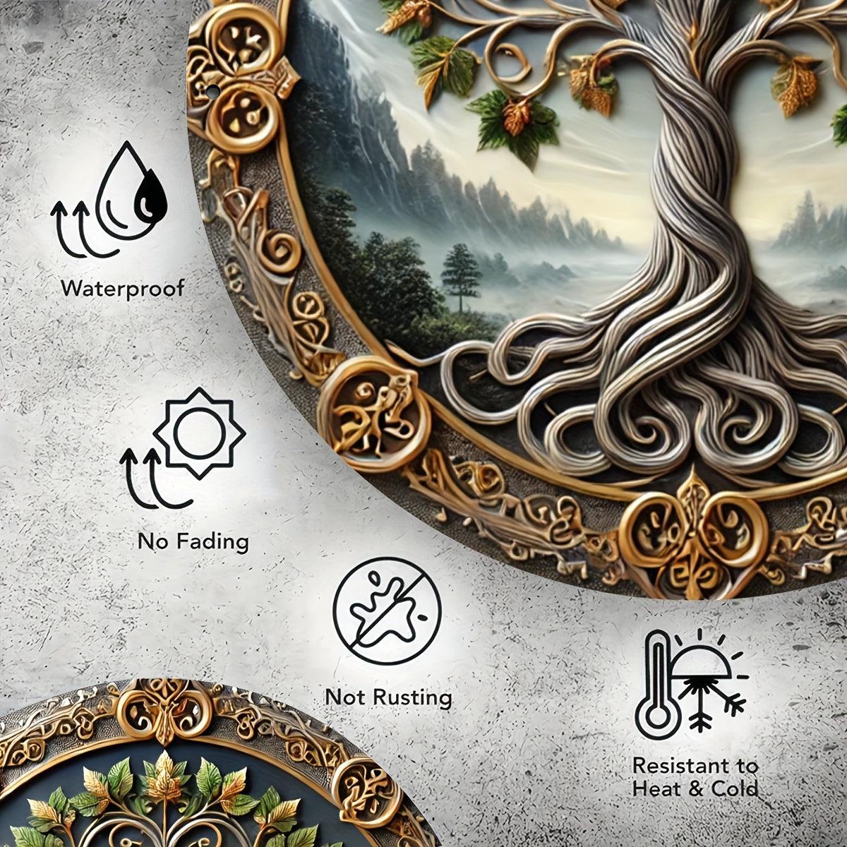 Celtic Tree of life Wall Sign Pagan Metal Sign Spiritual Decor-MoonChildWorld