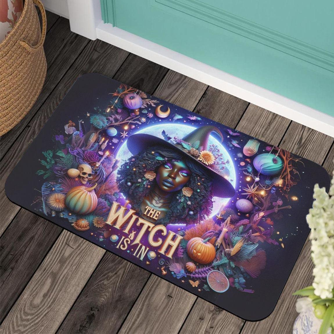 Spooky Witch Doormat - Halloween Gothic Doormat for Spooky Season-MoonChildWorld