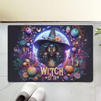 Spooky Witch Doormat - Halloween Gothic Doormat for Spooky Season
