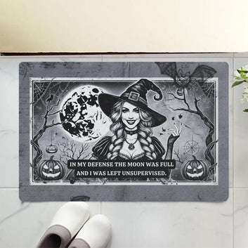 Gothic Witch Doormat for Halloween