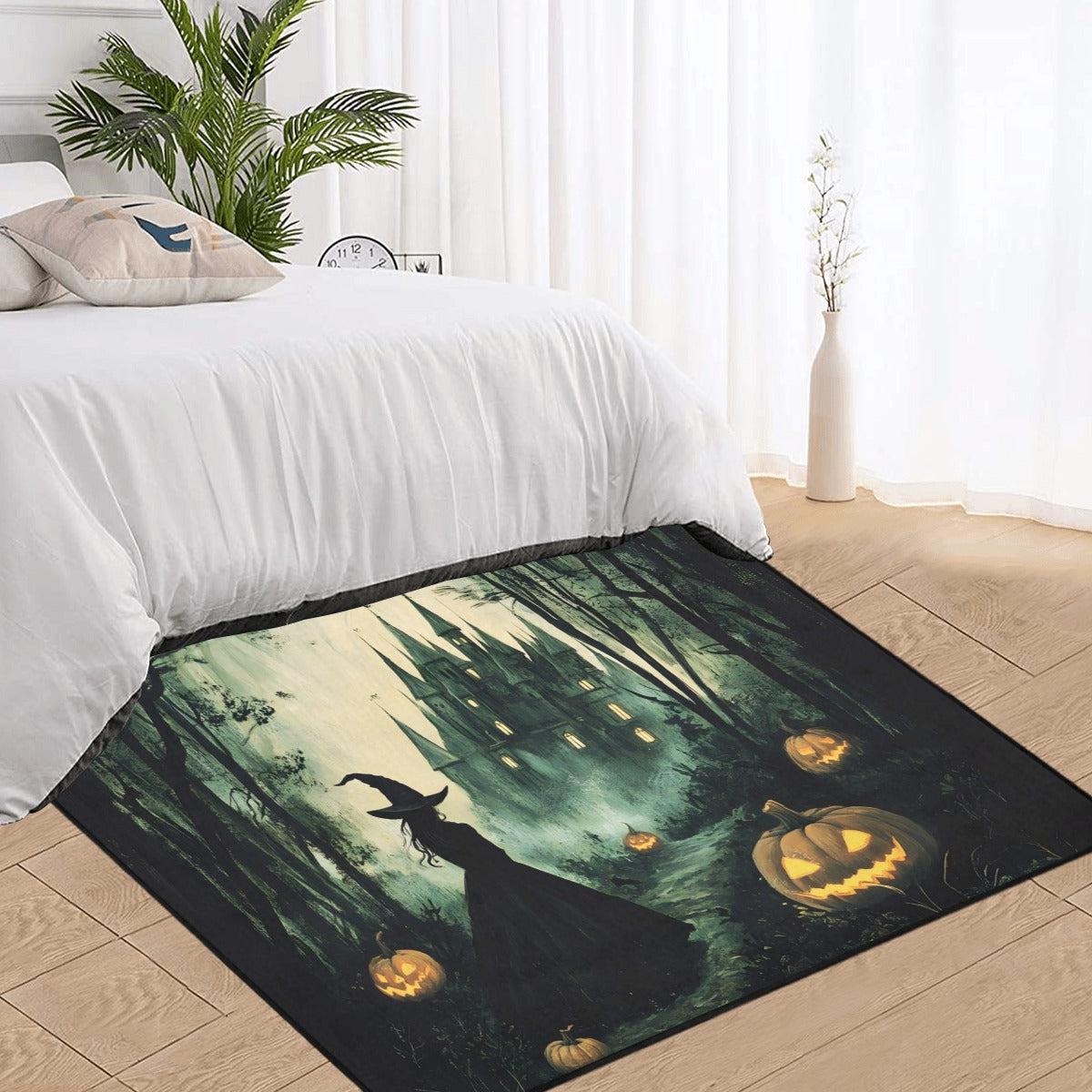 Dark Witch Area Rug Halloween Carpet-MoonChildWorld