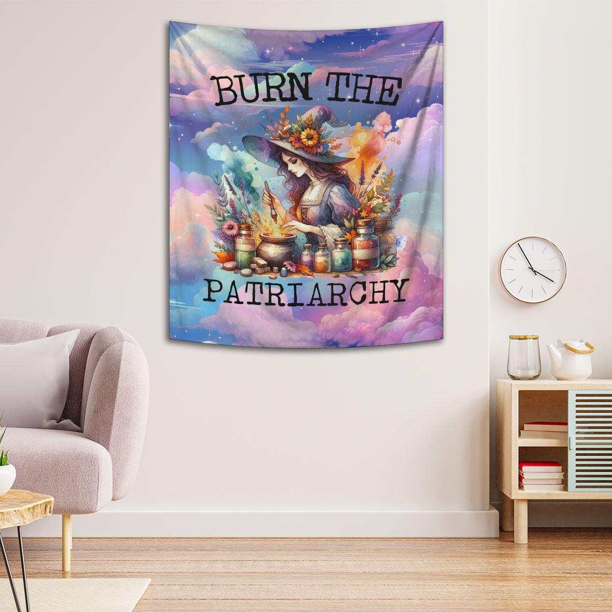 Burn the patriarchy Witchy Tapestry-MoonChildWorld