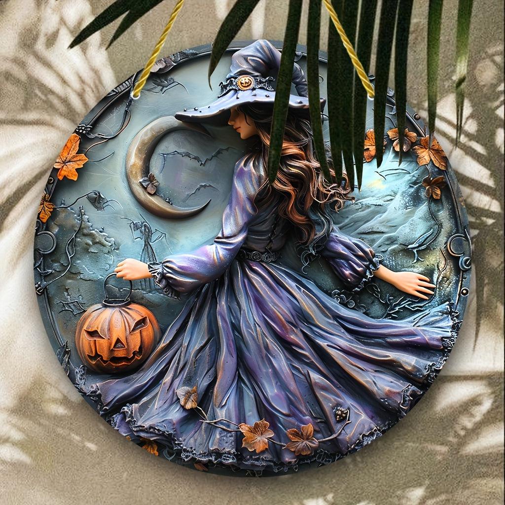 Halloween Witch Metal Sign Spooky Decor-MoonChildWorld