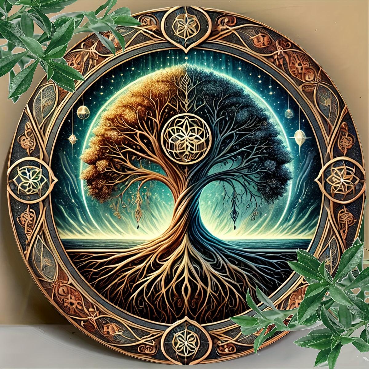 Tree of Life Mandala Wall Decor Tree of life Pagan Metal Sign-MoonChildWorld