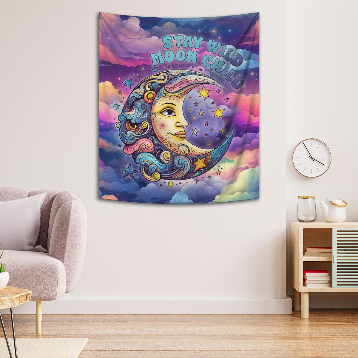 Stay Wild Moon Child Tapestry Mystic Wall Hanging-MoonChildWorld