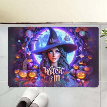 Halloween Witch Doormat Gothic Doormat for Spooky Season