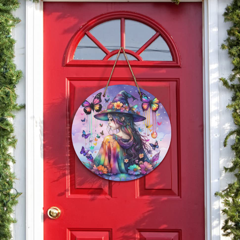 Butterfly Witch Door Sign-MoonChildWorld