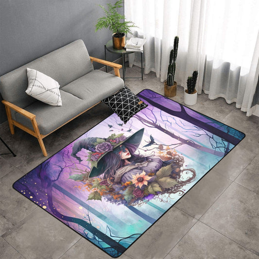 Floral witch area rug Witchy rug