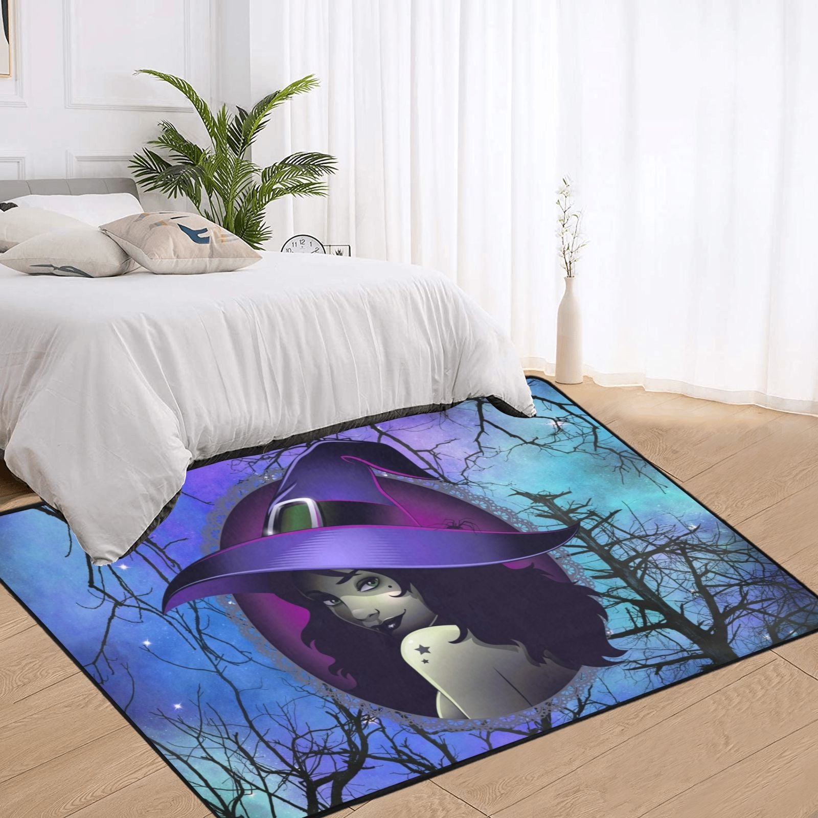 Dark witch area rug Halloween Witchy rug-MoonChildWorld