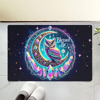 Mystic Owl Doormat Wicca Owl Doormat for Witchy Decor