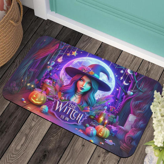 Spooky Witch Doormat - Halloween Gothic Doormat for Spooky Season