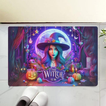 Spooky Witch Doormat - Halloween Gothic Doormat for Spooky Season