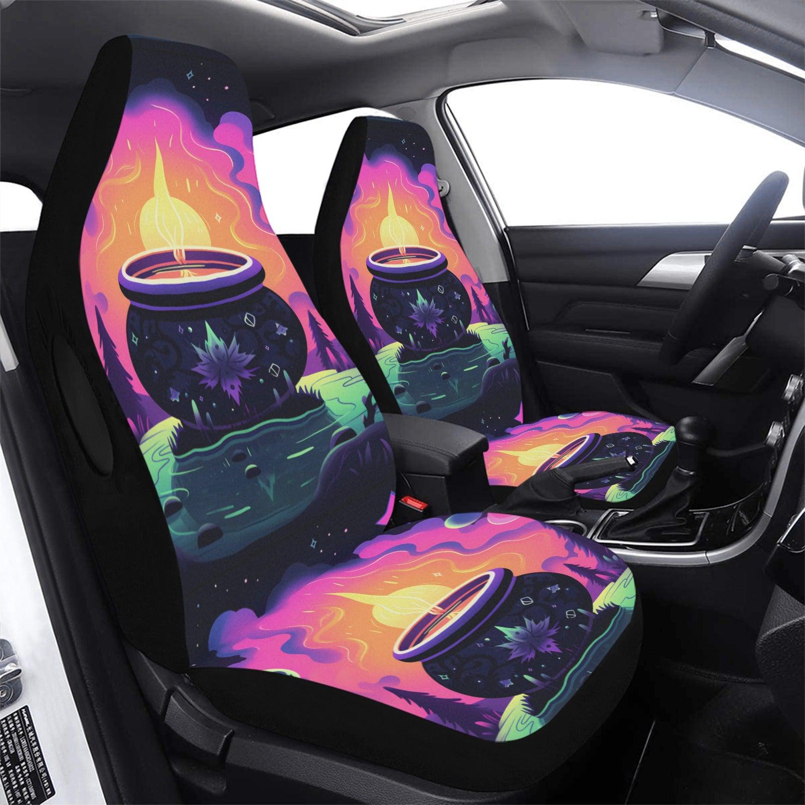 Cauldron Witch Halloween Car Seat Cover-MoonChildWorld