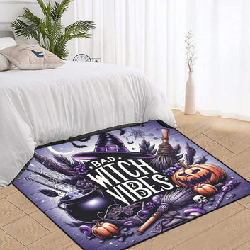 Bad Witch Vibes Area Rug Gothic Carpet for Halloween