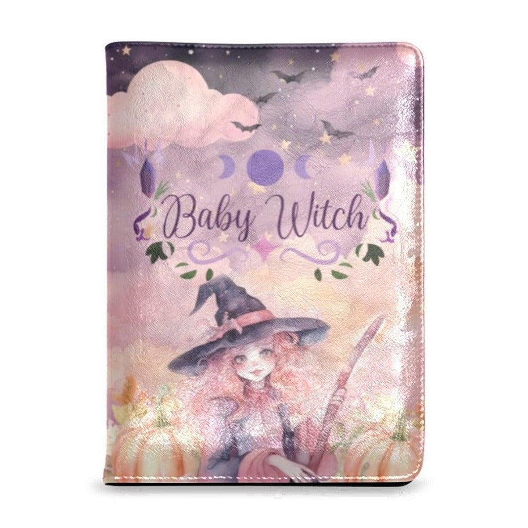 Cute witch halloween Leather Notebook A5-MoonChildWorld