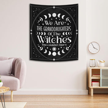 Burn Witch Tapestry Wicca Wall Hanging