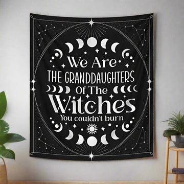 Burn Witch Tapestry Wicca Wall Hanging-MoonChildWorld